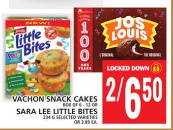 Food Basics Vachon snack cakes or sara lee little bites offer