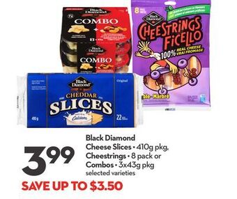 Longo's Black diamond cheese slices offer