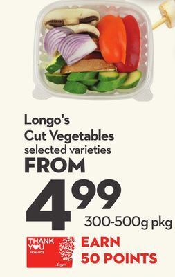 Longo's Longo's cut vegetables offer