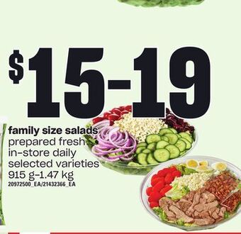 Loblaws Family size salads, 915 g-1.47 kg offer