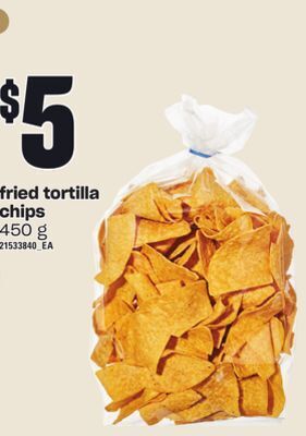 Loblaws Fried tortilla chips, 450 g offer