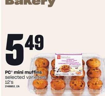 Loblaws Pc mini muffins 12's offer