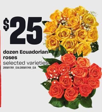 Loblaws Dozen ecuadorian roses offer