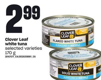 Loblaws Clover leaf white tuna, 170 g offer