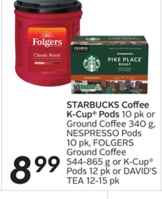 Sobeys Starbucks coffee k-cup® pods offer