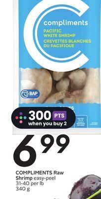Sobeys Compliments raw shrimp offer