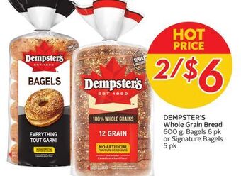 Sobeys Dempster's whole grain bread offer
