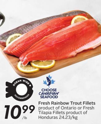 Sobeys Fresh rainbow trout fillets offer