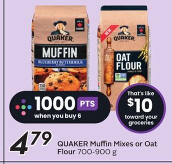 Sobeys Quaker muffin mixes or oat flour offer