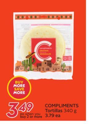 Sobeys Compliments tortillas offer