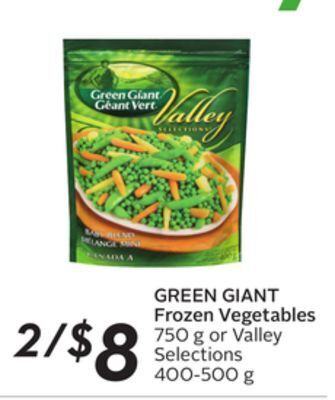 Sobeys Green giant frozen vegetables offer