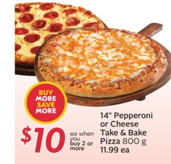 Sobeys 14 pepperoni or cheese take & bake pizza offer