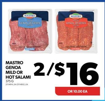 Real Canadian Superstore Mastro genoa mild or hot salami, 375 g offer