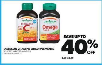 Real Canadian Superstore Jamieson vitamins or supplements offer