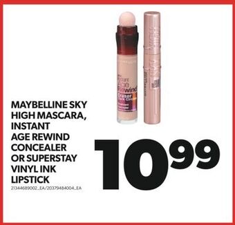 Real Canadian Superstore Maybelline sky high mascara, instant age rewind concealer or superstay vinyl ink lipstick offer