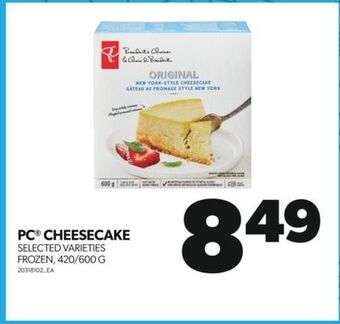 Real Canadian Superstore Pc® cheesecake, 420/600 g offer