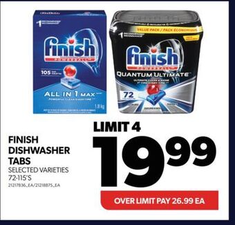 Real Canadian Superstore Finish dishwasher tabs, 72-115's offer