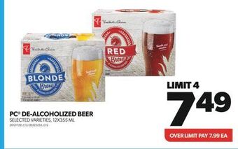 Real Canadian Superstore Pc® de-alcoholized beer, 12x355 ml offer
