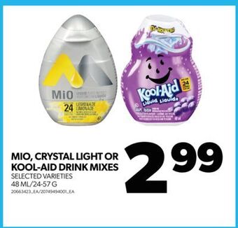 Real Canadian Superstore Mio, crystal light or kool-aid drink mixes, 48 ml/24-57 g offer