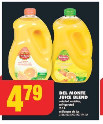No Frills Del monte juice blend, 2.5 l offer