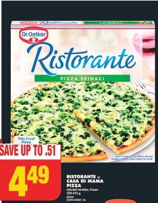 No Frills Ristorante or casa di mama pizza, 320-410 g offer