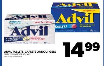Real Canadian Superstore Advil tablets, caplets or liqui-gels, 40-150's offer