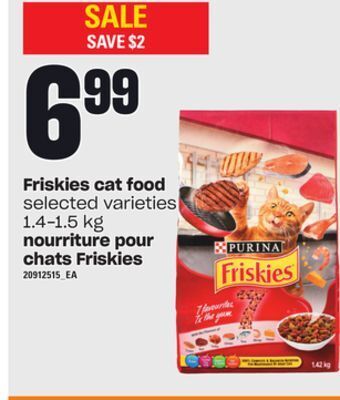 Independent Grocer Friskies cat food, 1.4-1.5 kg offer