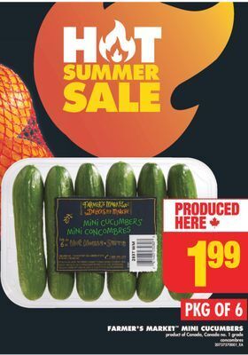 No Frills Farmer's market™ mini cucumbers, pkg of 6 offer