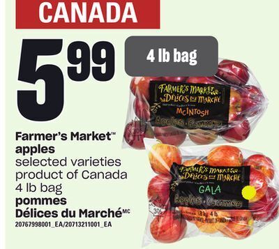 Independent Grocer Farmer's market™ apples, 4 lb bag offer
