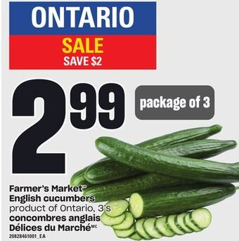 Independent Grocer Farmer's market™ english cucumbers, 3's offer