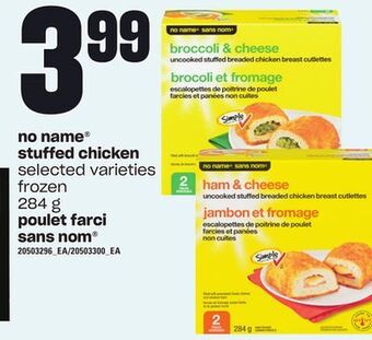 Independent Grocer No name® stuffed chicken, 284 g offer