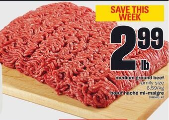 Independent Grocer Medium ground beef, family size offer