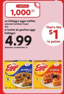 Independent Grocer Kellogg's eggo waffles, 16's offer