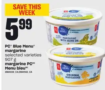 Independent Grocer Pc® blue menu® margarine, 907 g offer