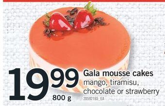 Fortinos Gala mousse cakes offer