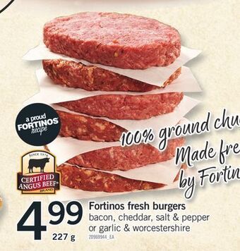 Fortinos Fortinos fresh burgers, 227 g offer