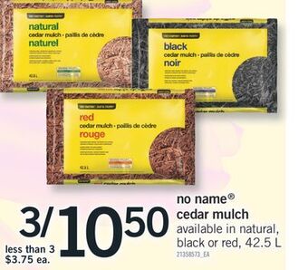 Fortinos No name® cedar mulch offer