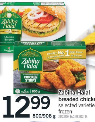 Fortinos Zabiha halal breaded chicken offer
