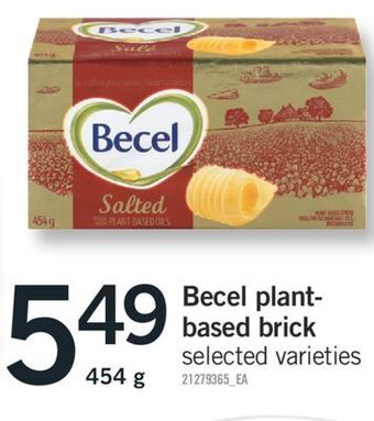 Fortinos Becel plant-based brick, 454 g offer