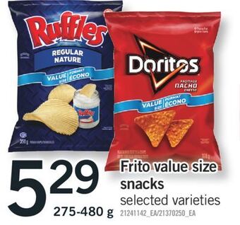 Fortinos Frito value size snacks, 275-480 g offer