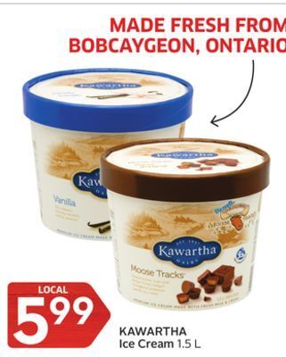 Foodland Kawartha ice cream 1.5 l offer