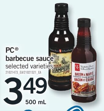 Fortinos Pc® barbecue sauce, 500 ml offer