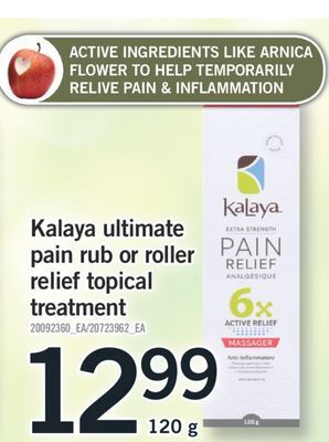 Fortinos Kalaya ultimate paint rub or roller relief topical treatment, 120 g offer