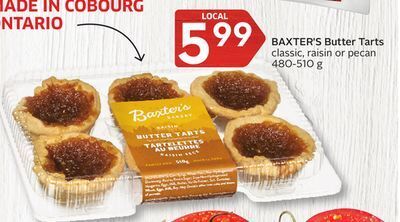 Foodland Baxter's butter tarts classic, raisin or pecan 480-510 g offer