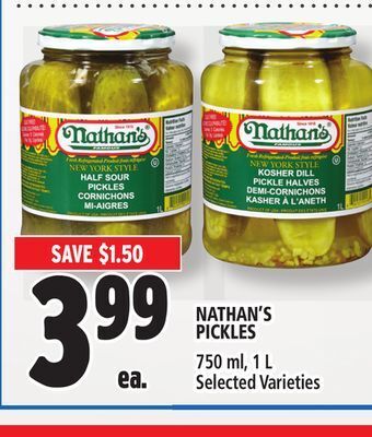 Metro Nathan's pickles offer