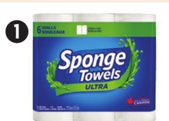 Canadian Tire Sponge towel selected paper towels, facial tissue and bathroom tissue offer
