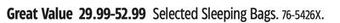 Canadian Tire Outbound selected sleeping bags offer
