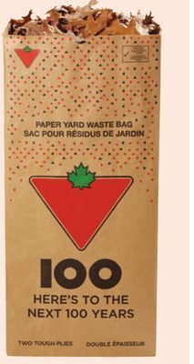 Canadian Tire Yard waste 2-ply paper bags, 20-pack offer