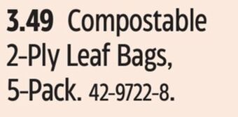 Canadian Tire Compostable 2-ply leaf bags, 5-pack offer