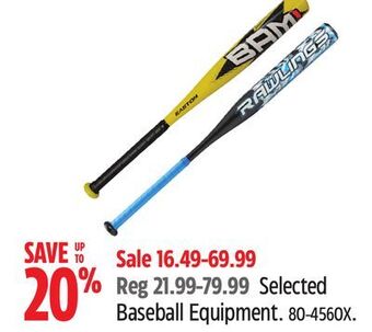 Canadian Tire Selected baseball equipment offer